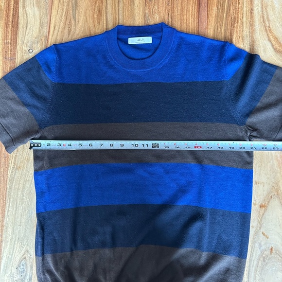 Mr P men’s shortsleeved knit sweater top.  100% merino lambs wool - Picture 3 of 6